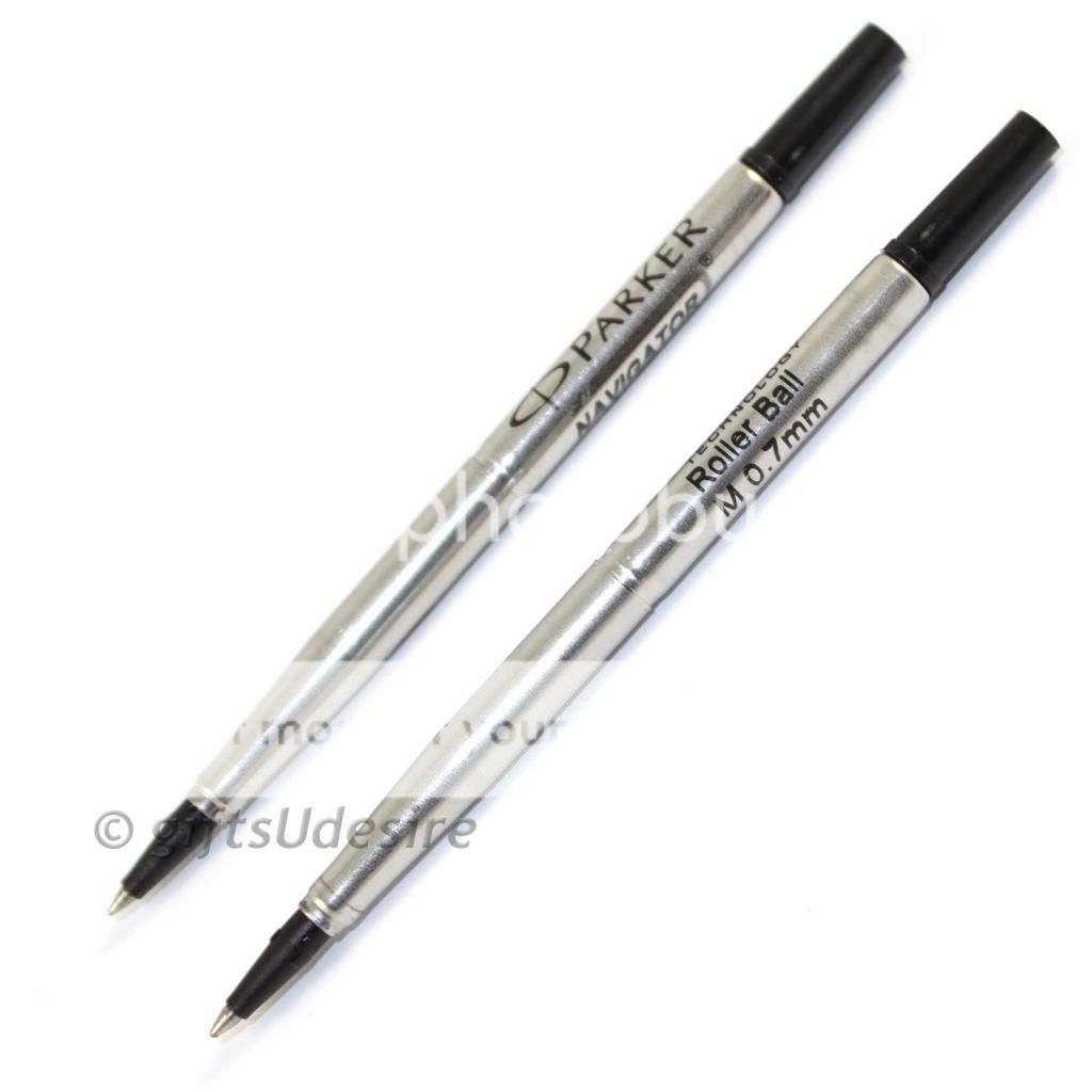 5 X PARKER Quink Roller Ball Pen Refill /Refills Black Medium Rollerball